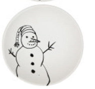 Stoneware Snowman Bowl