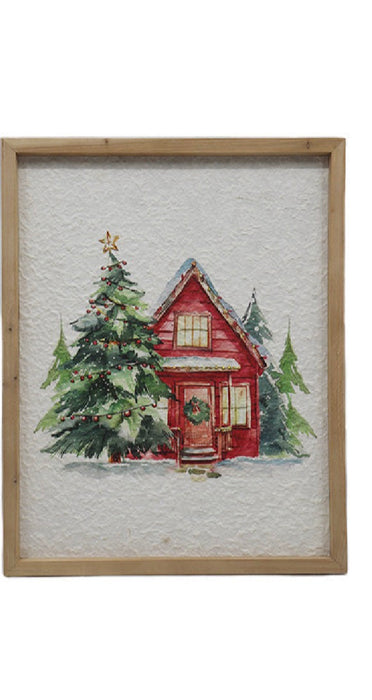 Christmas Artwork - Cottage in the Woods