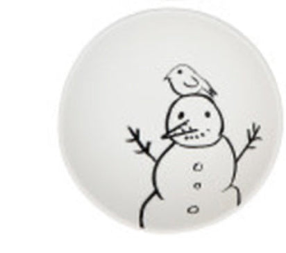 Stoneware Snowman Bowl