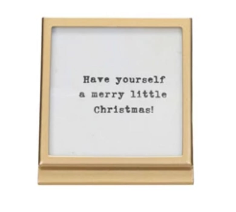 Small Square Gold Frame with Saying