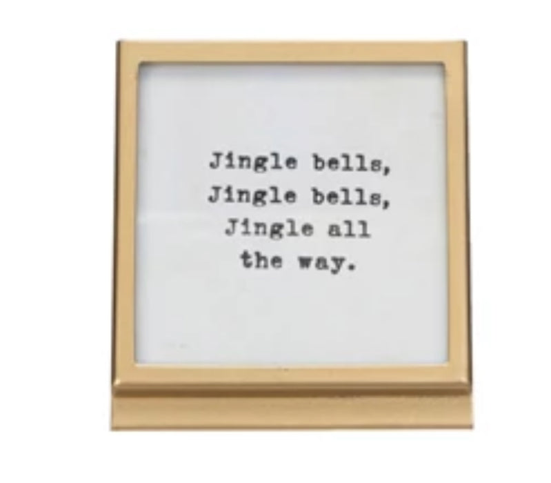 Small Square Gold Frame with Saying