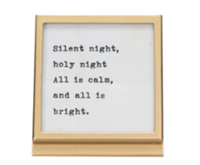 Small Square Gold Frame with Saying