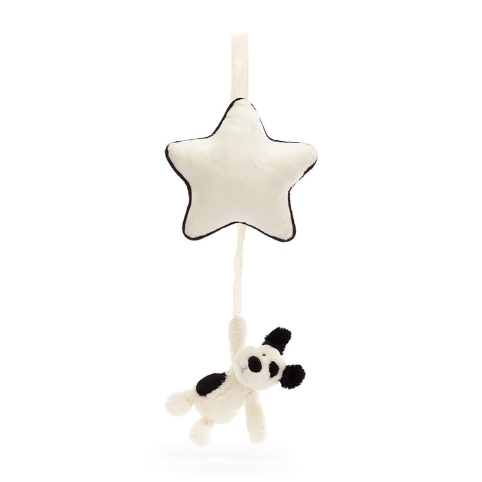 Jellycat - Musical Pull Black & Cream Puppy