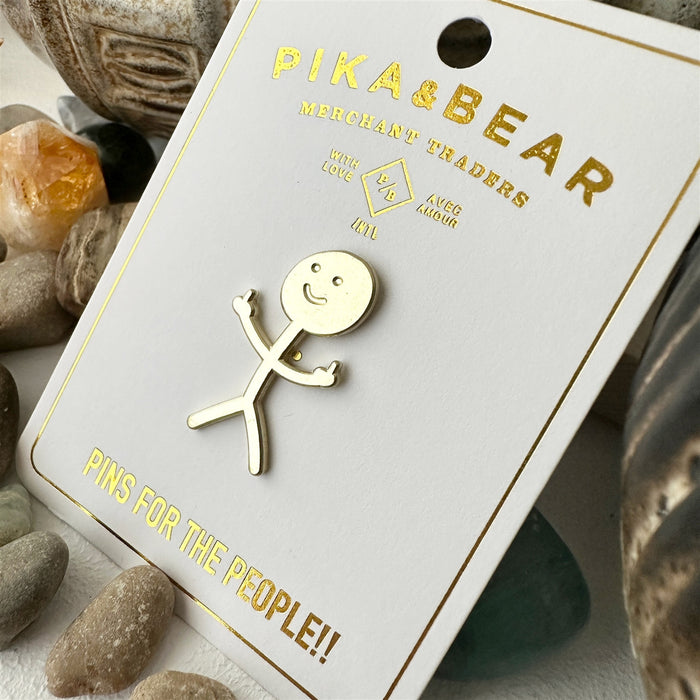 Enamel Pin - "Disgruntled Citizen" Stickman