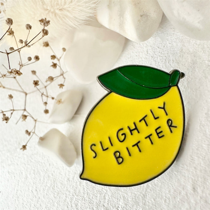 Enamel Lapel Pin - "Flavedo" Slightly Bitter Lemon