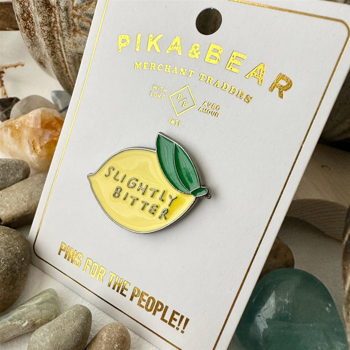 Enamel Lapel Pin - "Flavedo" Slightly Bitter Lemon