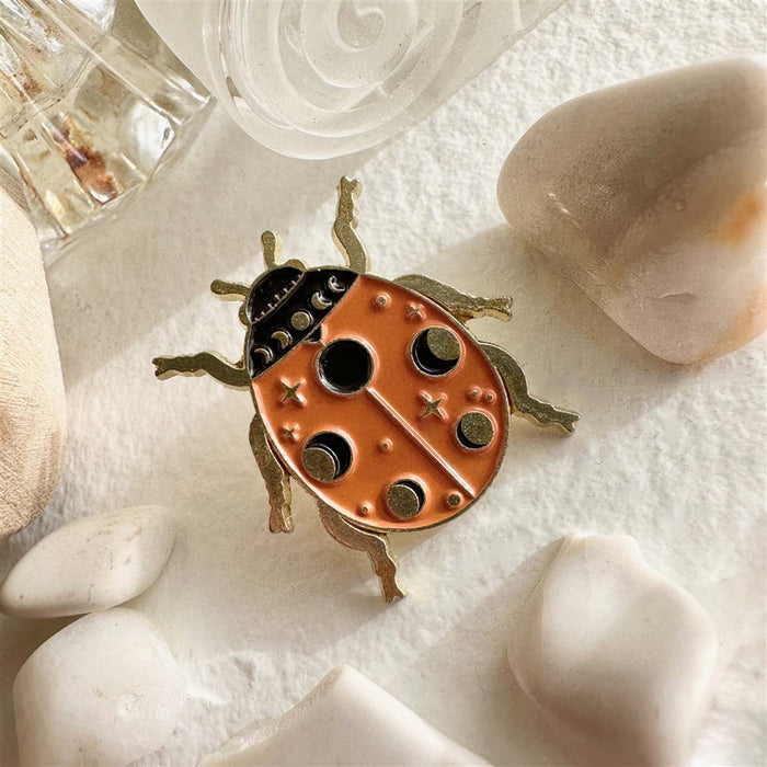 Enamel Lapel Pin - "Marva" Moon Phase Ladybug