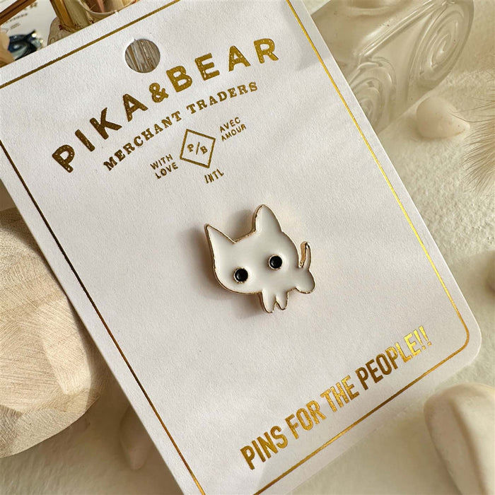 Enamel Lapel Pin - "Terrence" Tiny Timid Cat