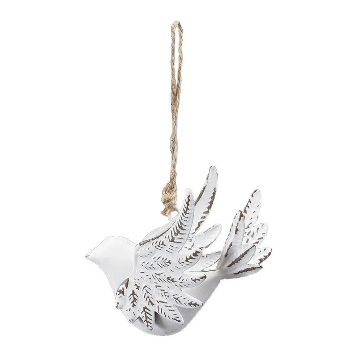 Stamped Metal Dove Ornament