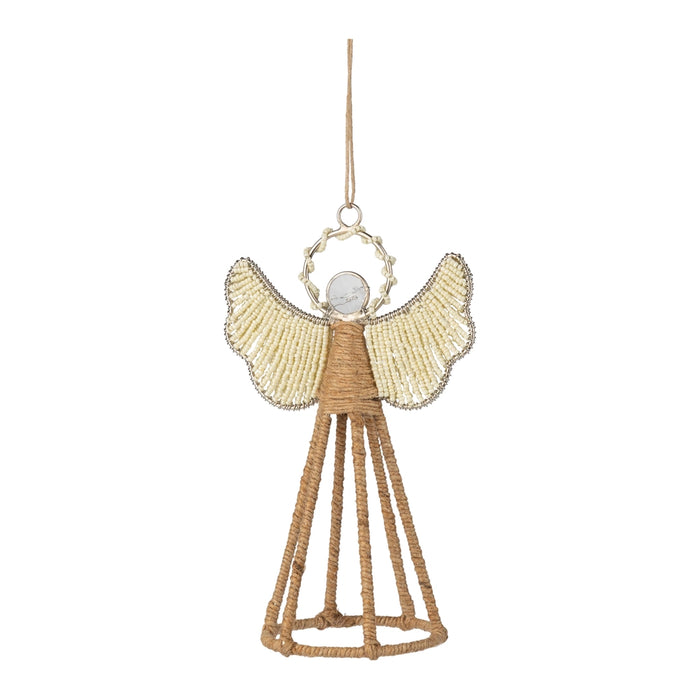 Bead & Jute Angel Ornament