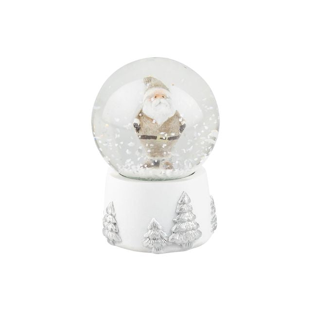 Silver Santa Mini Snow Globe