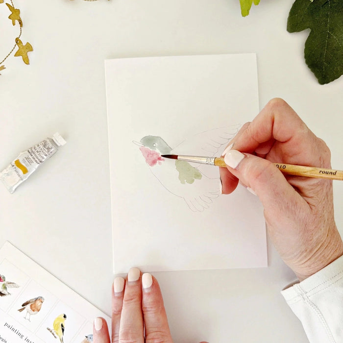 Paintable Watercolour Notecards - Birds