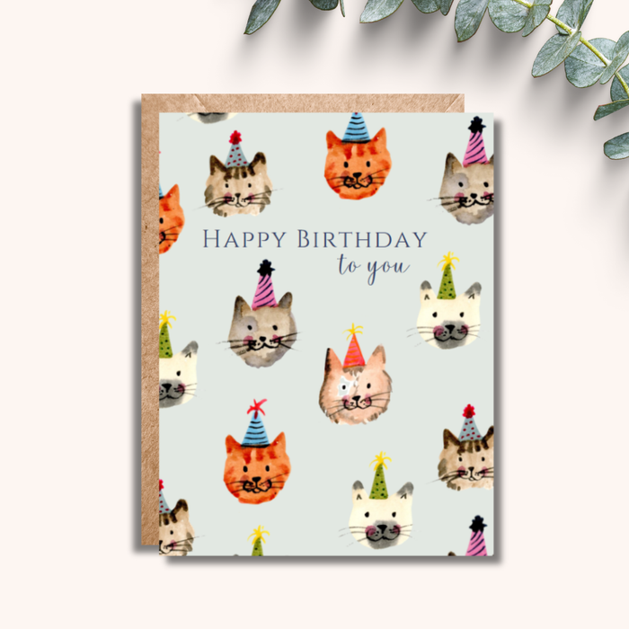 Greeting Card - Kitty Cat Birthday