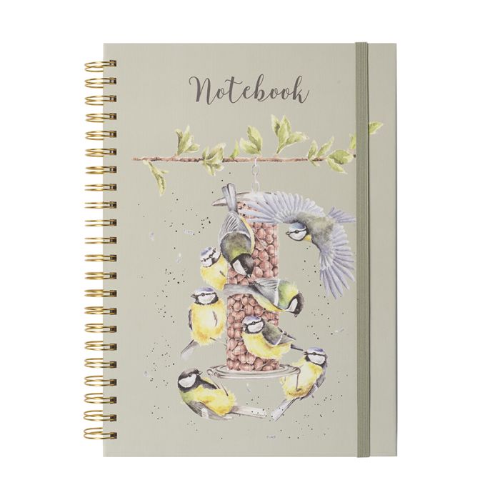 Spiral Bound Notebook - Large Bon Appetit Birds