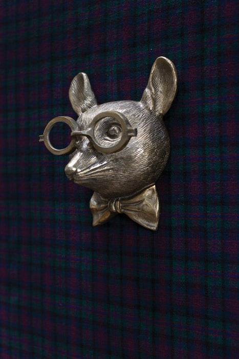 Brass Louie the Mouse Wall Mount