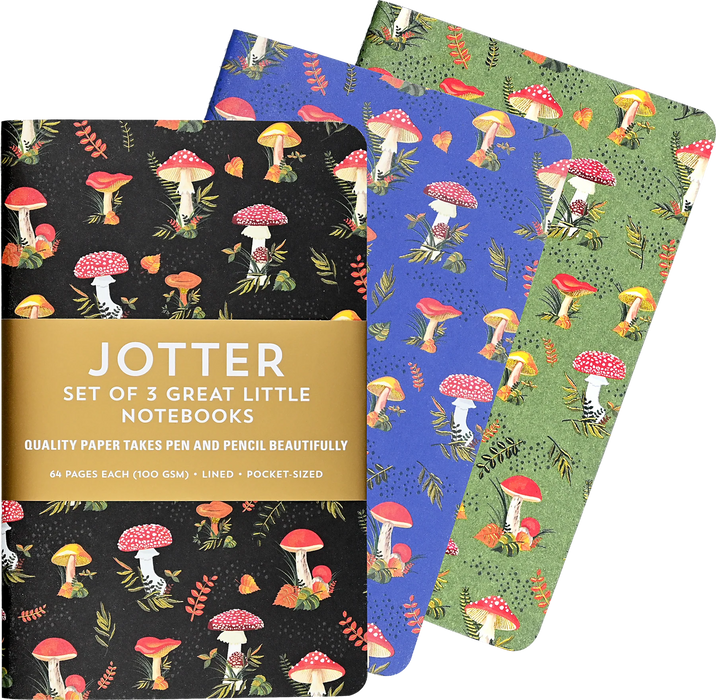 Mini Notebook Jotter - Mushrooms