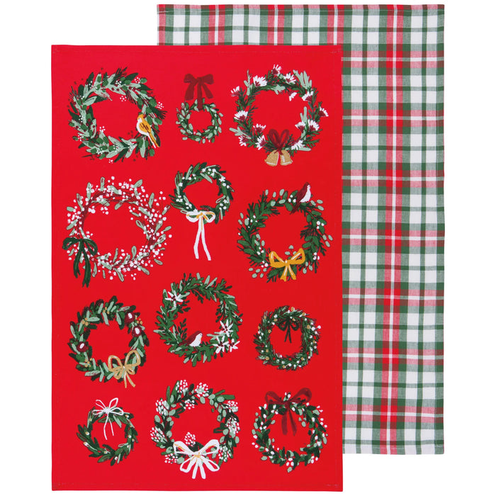 Tea Towel Set of 2 - Wreaths