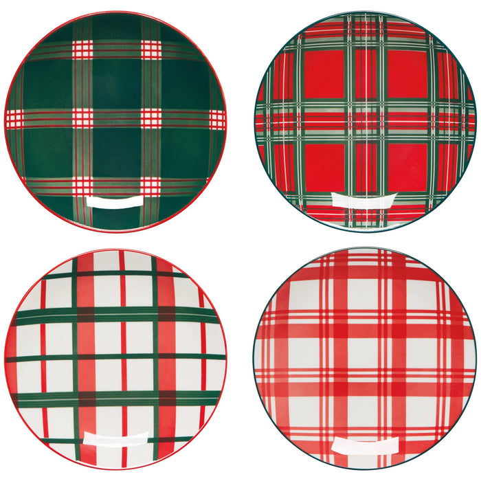 Christmas Appie Plate Set - Plaid