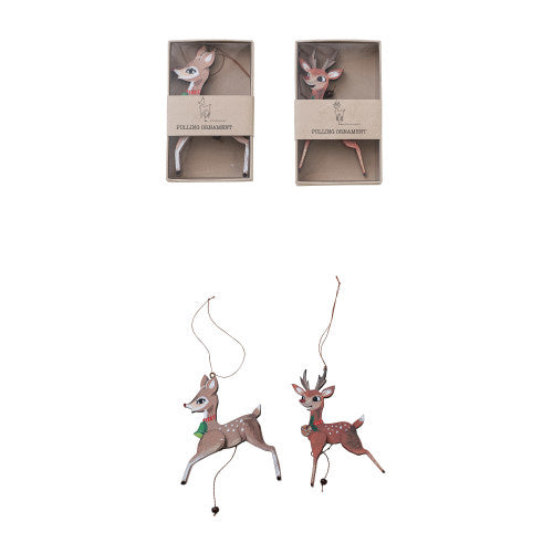 Paper Deer Pull Ornament