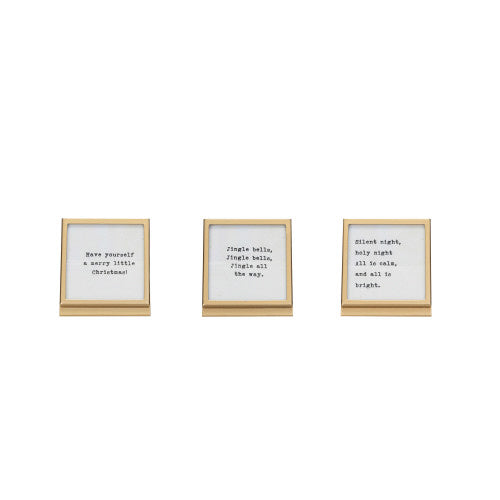 Small Square Gold Frame with Saying