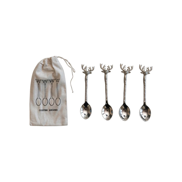 Deer Head Cocktail Cutlery Silver