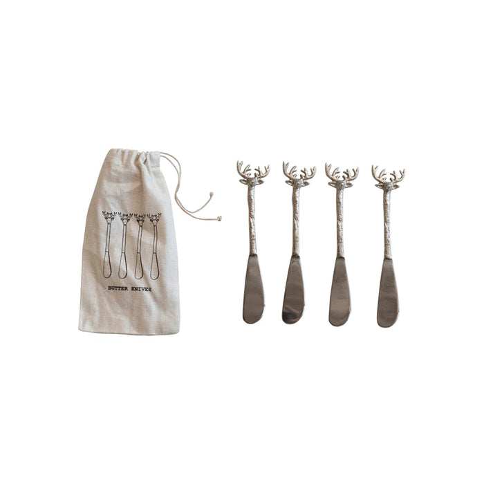 Deer Head Cocktail Cutlery Silver