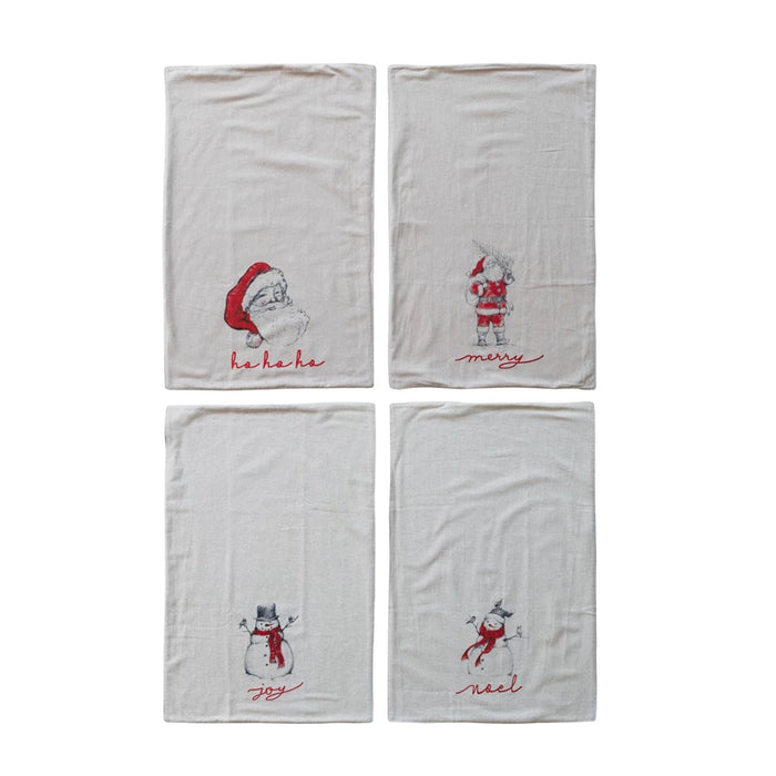 Cotton & Linen Holiday Tea/Hand Towels
