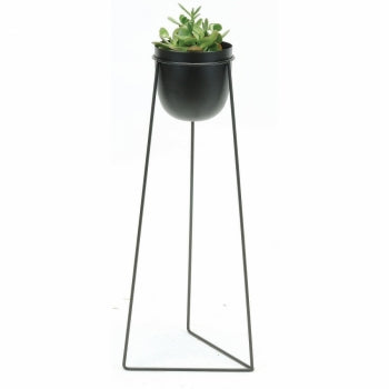 Planter - Metal Black - Tripod