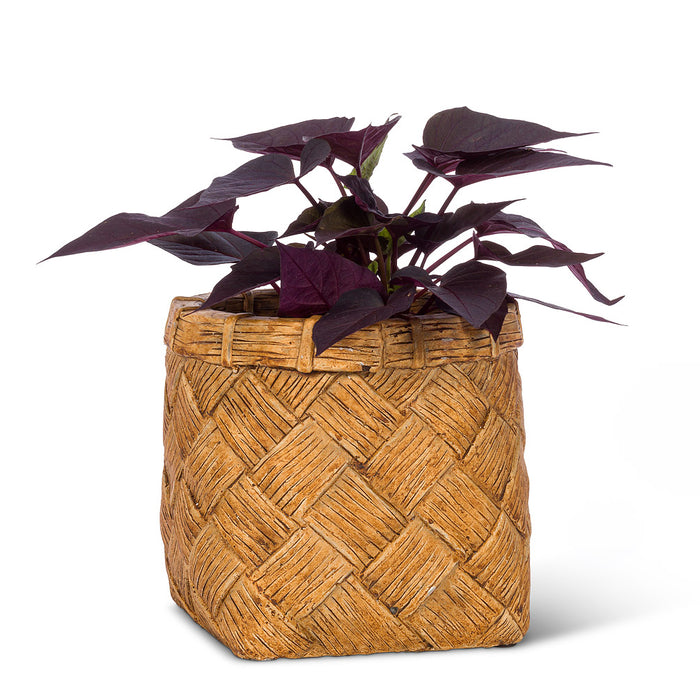 Basket Weave Planter-Medium