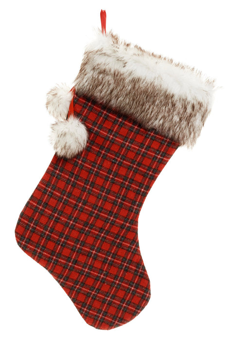 Plaid/Fur Stocking