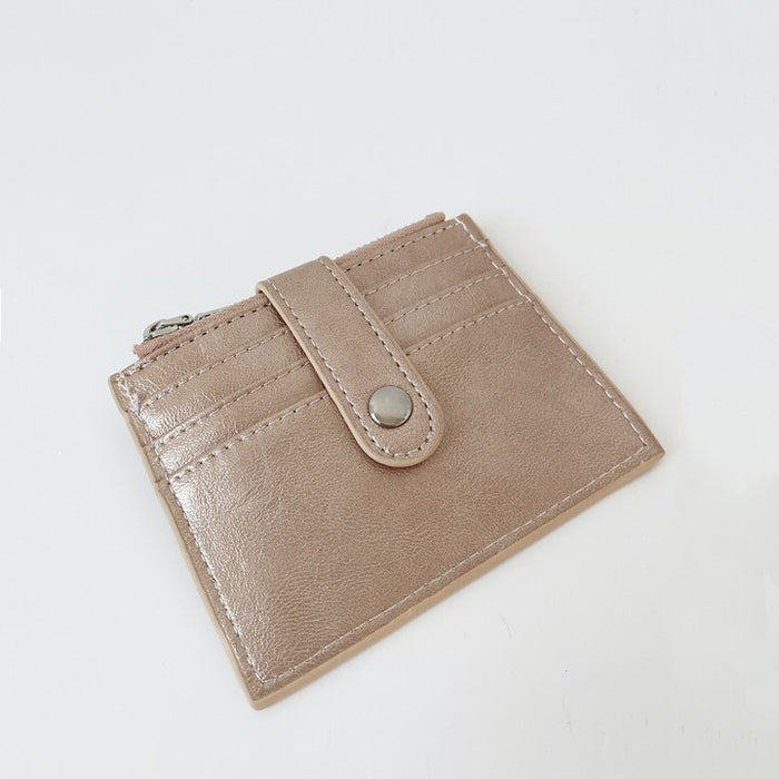 Small Card Holder With Zipper