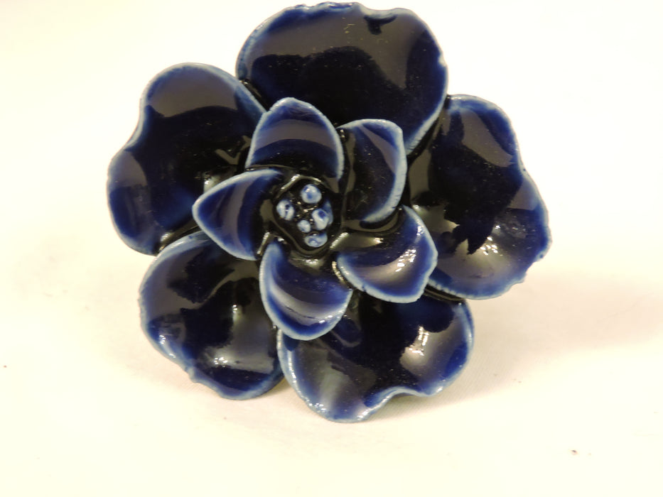 Blue Flower Knob