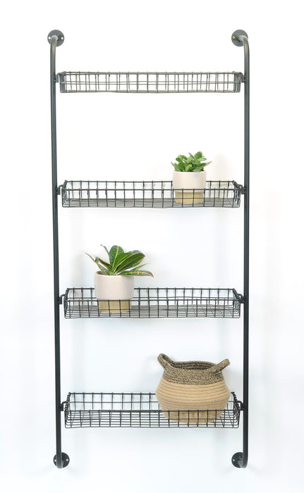 Wire Wall Shelf with Baskets