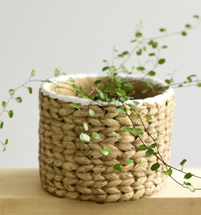 Cement Basket Weave Planter