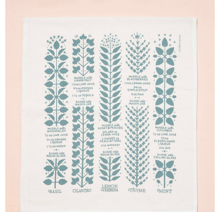 Tea Towel - Herbs & Flowers