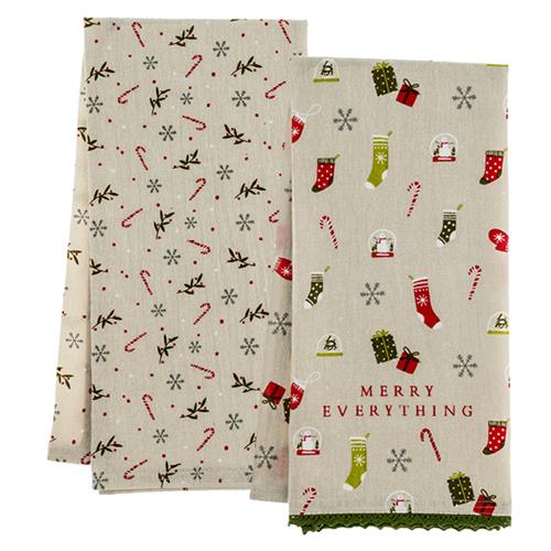 Holiday Flour Sack Tea Towel Set