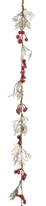 Faux Cedar Garland with Berries