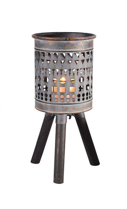 Lantern - Metal with wood legs