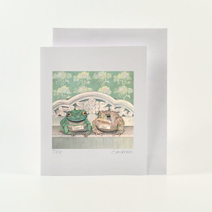 Card Watercolour - Frogs are Happy