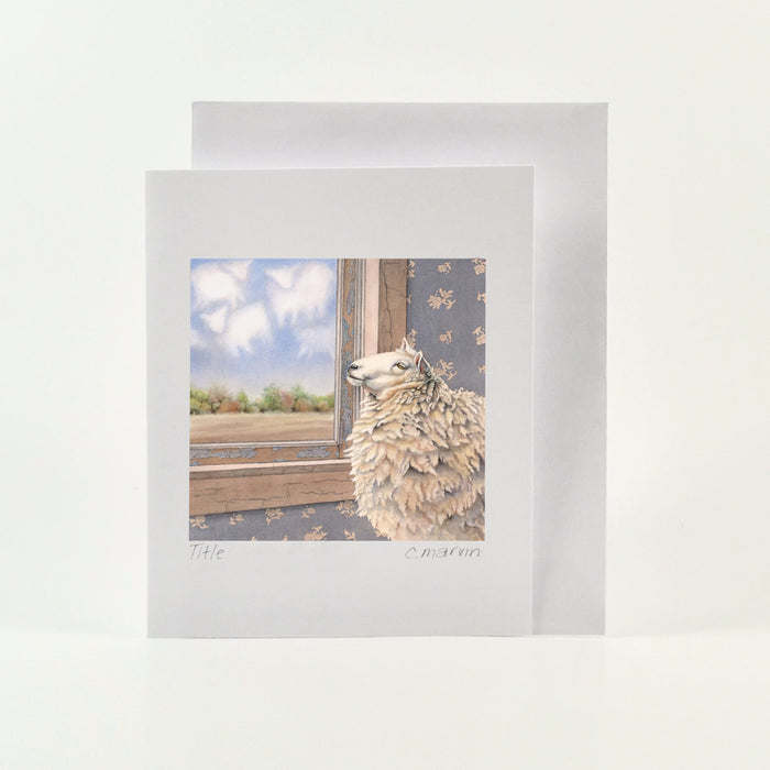 Card Watercolour - Sheep Shape