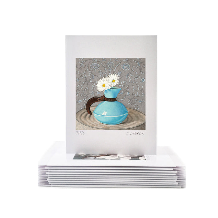 Card Watercolour - Turquoise Jug