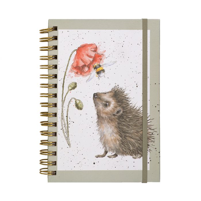 Spiral Notebook Small - Busy as a Bee Hedgehog